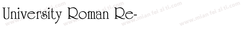 University Roman Re字体转换